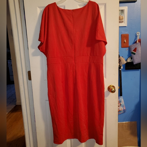 *SOLD* NWT Jasambac Red Bodycon Pencil Dress with Pockets - Picture 9 of 16
